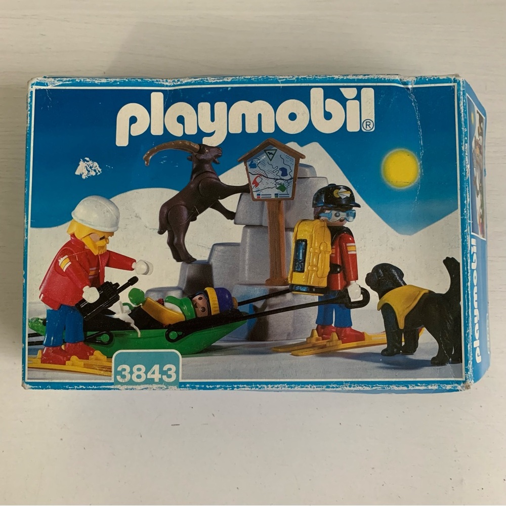 Vintage Playmobil 3843 Rescue Ski Patrol Open Box *Rare* - Picture 13 of 14
